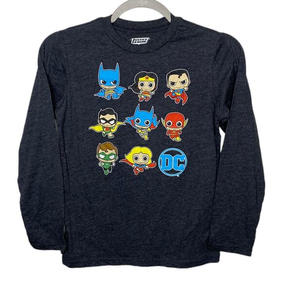 Justice League Kids Long Sleeve Shirt Size Medium - Picture 1 of 5